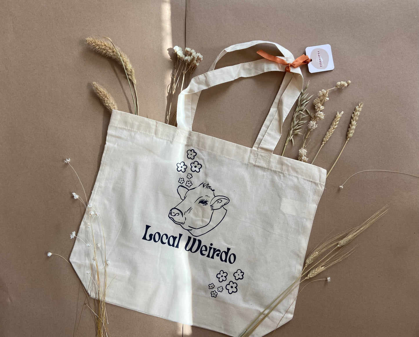 Local Weirdo Cow Tote Bag