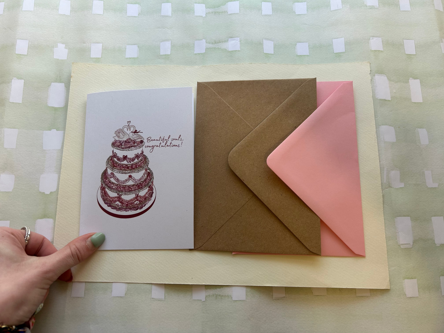 Vintage Cake Congrats Greeting Card
