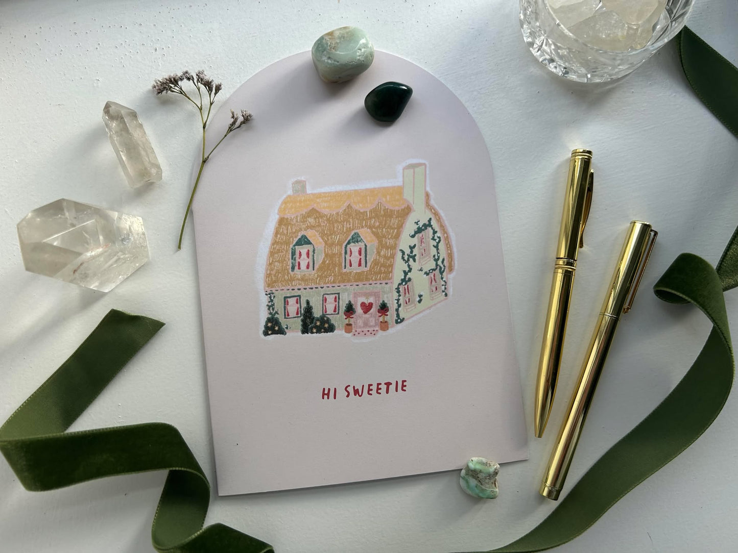 Honeydew Cottage Greeting Card- Cupid's Cottage Collection