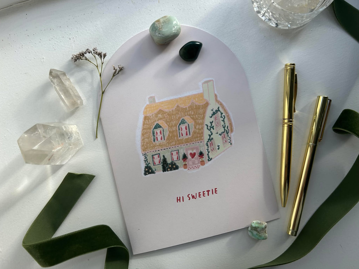 Honeydew Cottage Greeting Card- Cupid's Cottage Collection