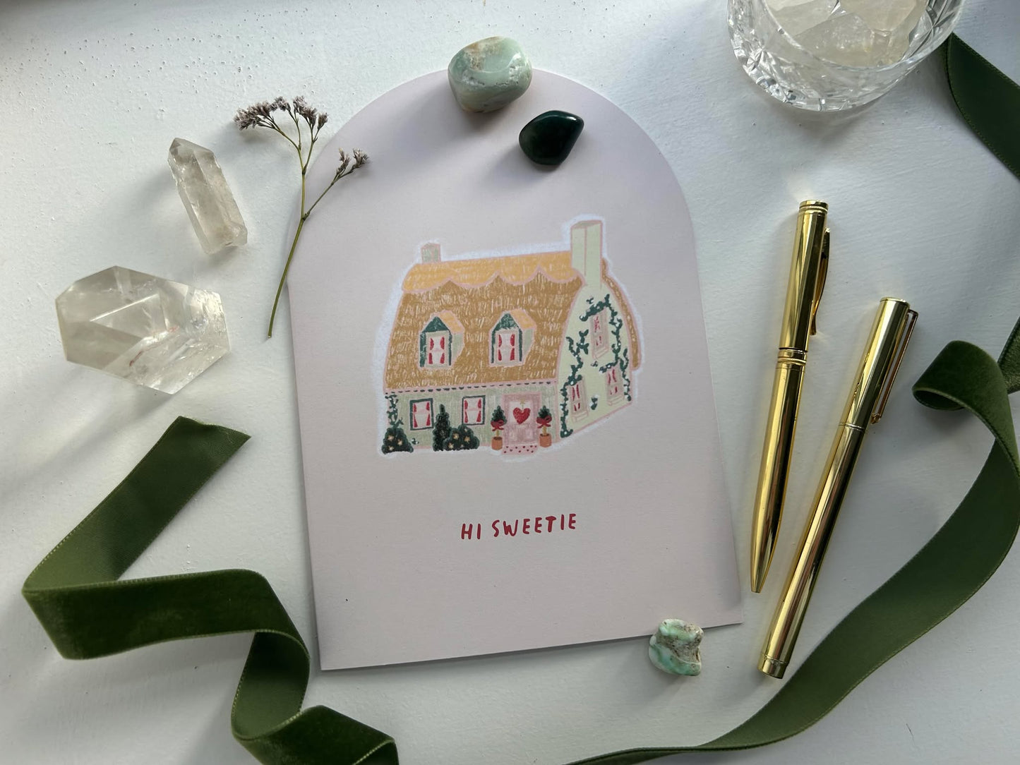Honeydew Cottage Greeting Card- Cupid's Cottage Collection
