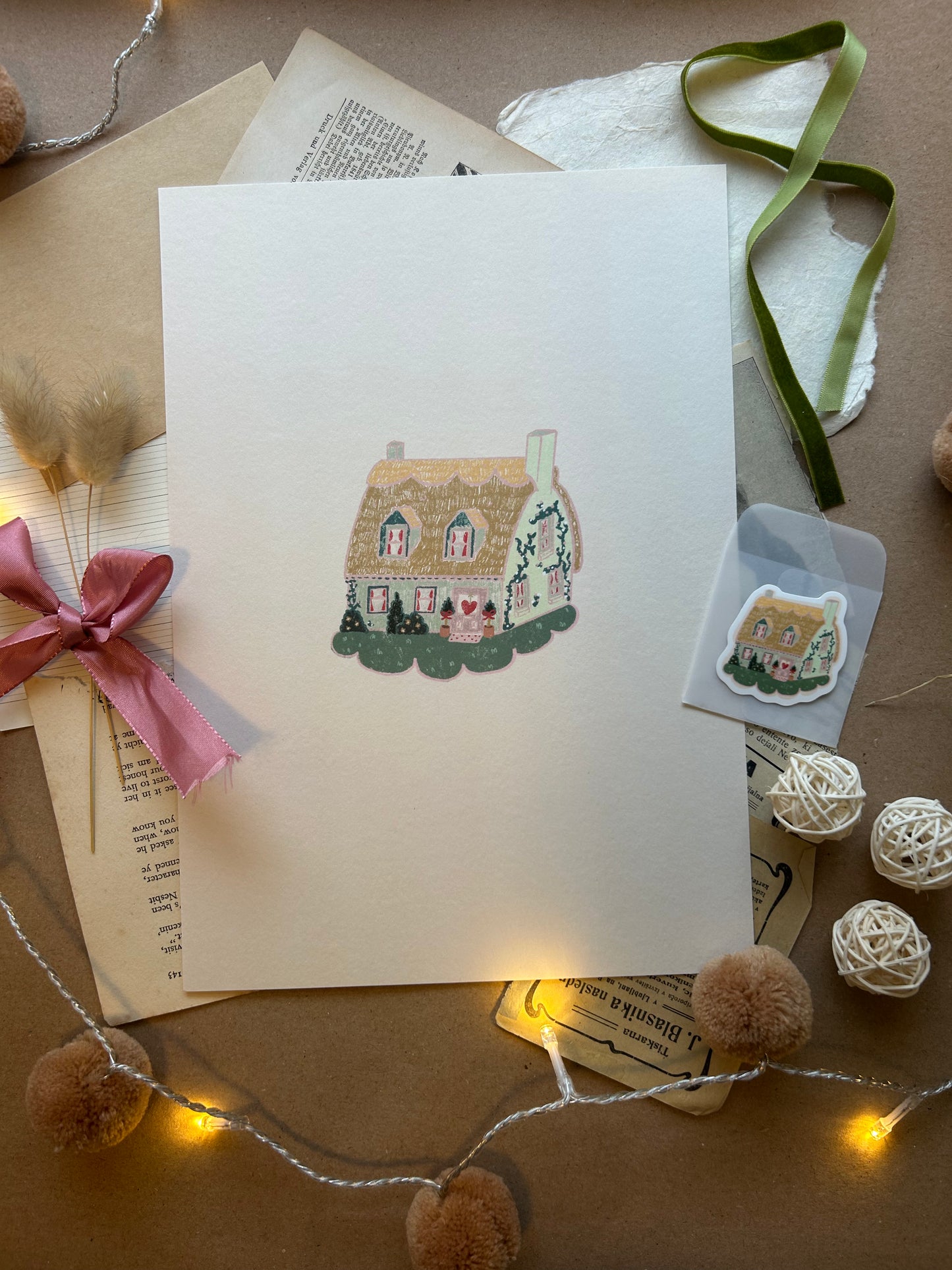 Honeydew Cottage Print