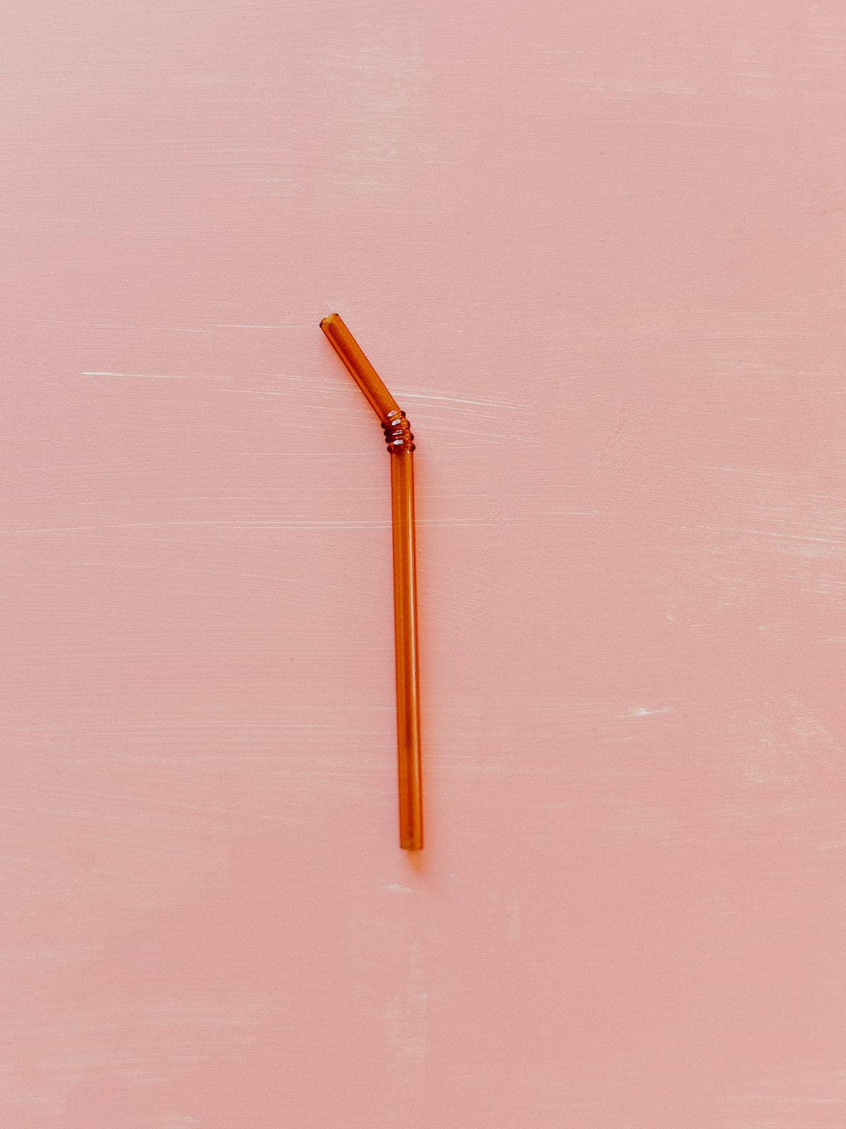 Amber Glass Straw